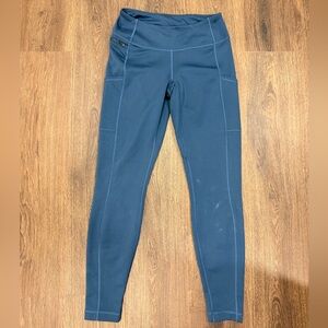 Blue High-Waisted Leggings